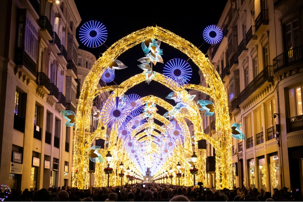 Calle Larios en Navidad