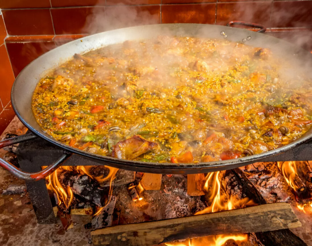 Paella típica de Valencia