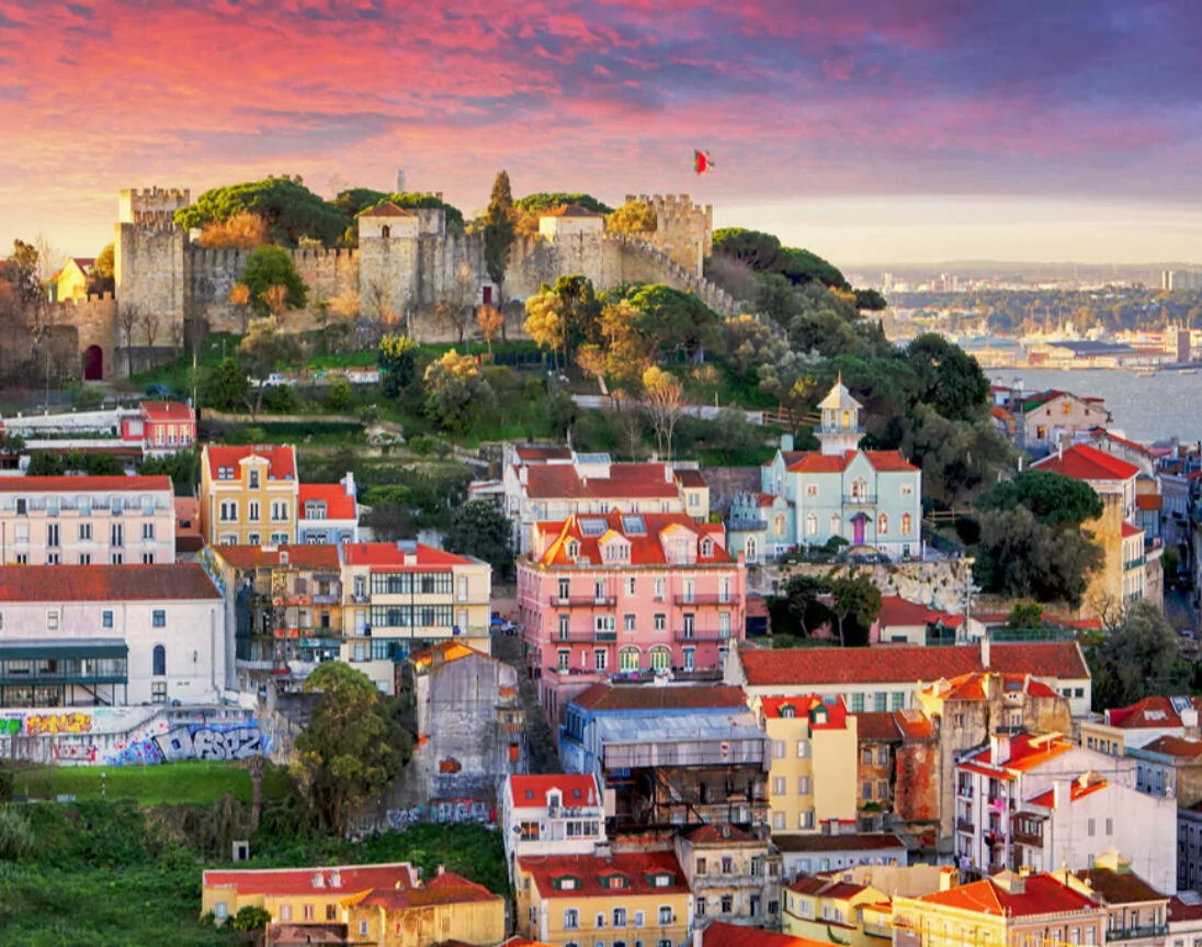 Vista aérea de la ciudad de Lisboa